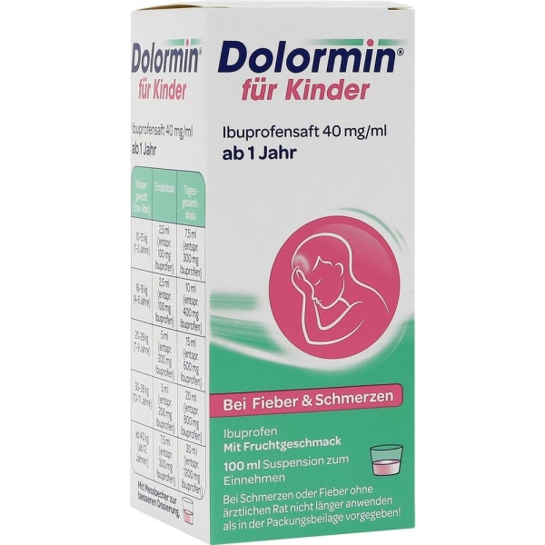 Dolormin Für Kinder Ibuprofensaft 40 Mg/Ml Susp.