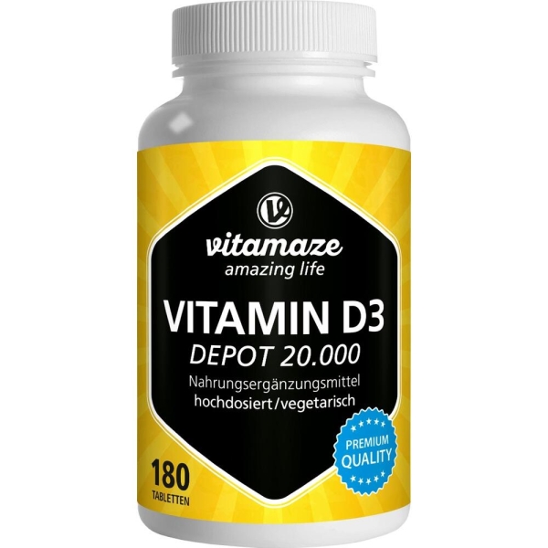 Vitamin D3 20.000 I.E. Depot Hochdosiert Tabletten