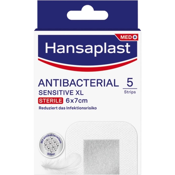 Hansaplast Sensitive Wundverband Antibakt.6X7 Cm