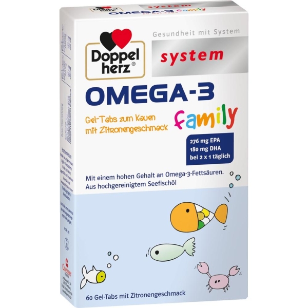 Doppelherz Omega-3 Gel-Tabs Family System