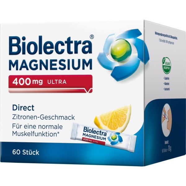 Biolectra Magnesium ultra Direct 400 mg Zitrone