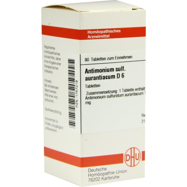 Antimonium Sulfuratum Aurantiacum D 6 Tabletten