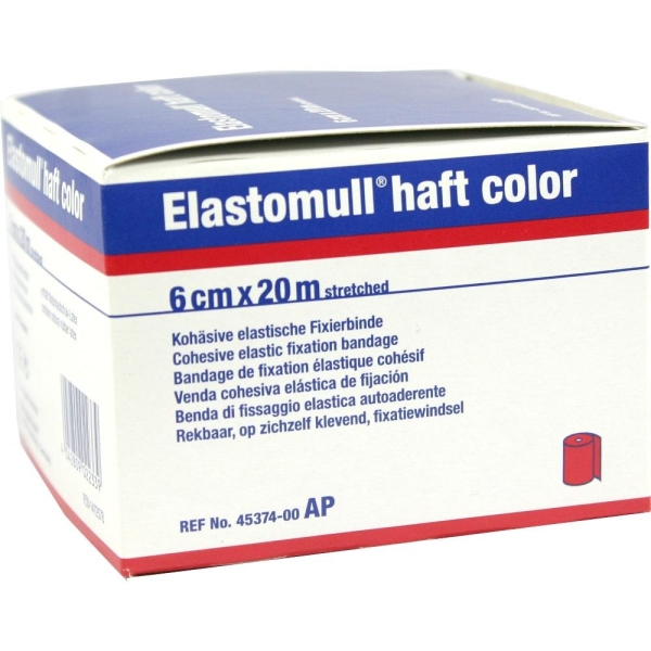 Elastomull Haft Color 6 Cmx20 M Fixierb.Rot